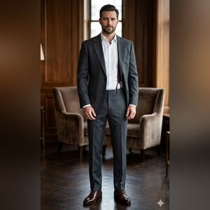 Vito Rufolo Italy Men's Classic Gray Suit 2 Pc in size 48R